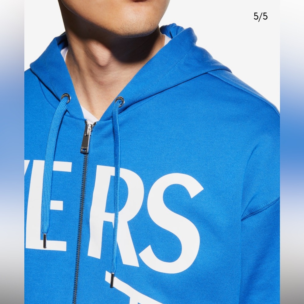 Authentic Versace Men’s Split Logo zip hoodie NWT - image 2